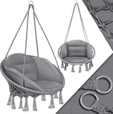 Hangstoel - Binnen & Buiten - Hangschommel - Tot 150kg - Grijs - Tillvex®
